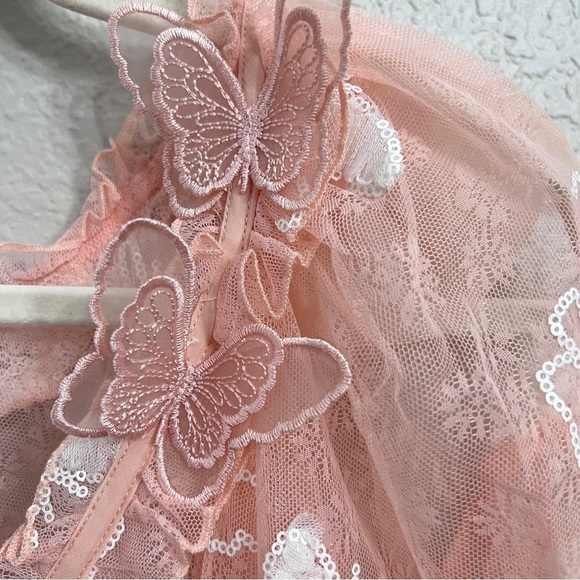 For love and lemons light peach lace mini dress in size small - Picture 4 of 16